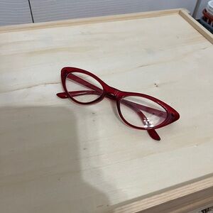 Red Cat-Eye Glasses